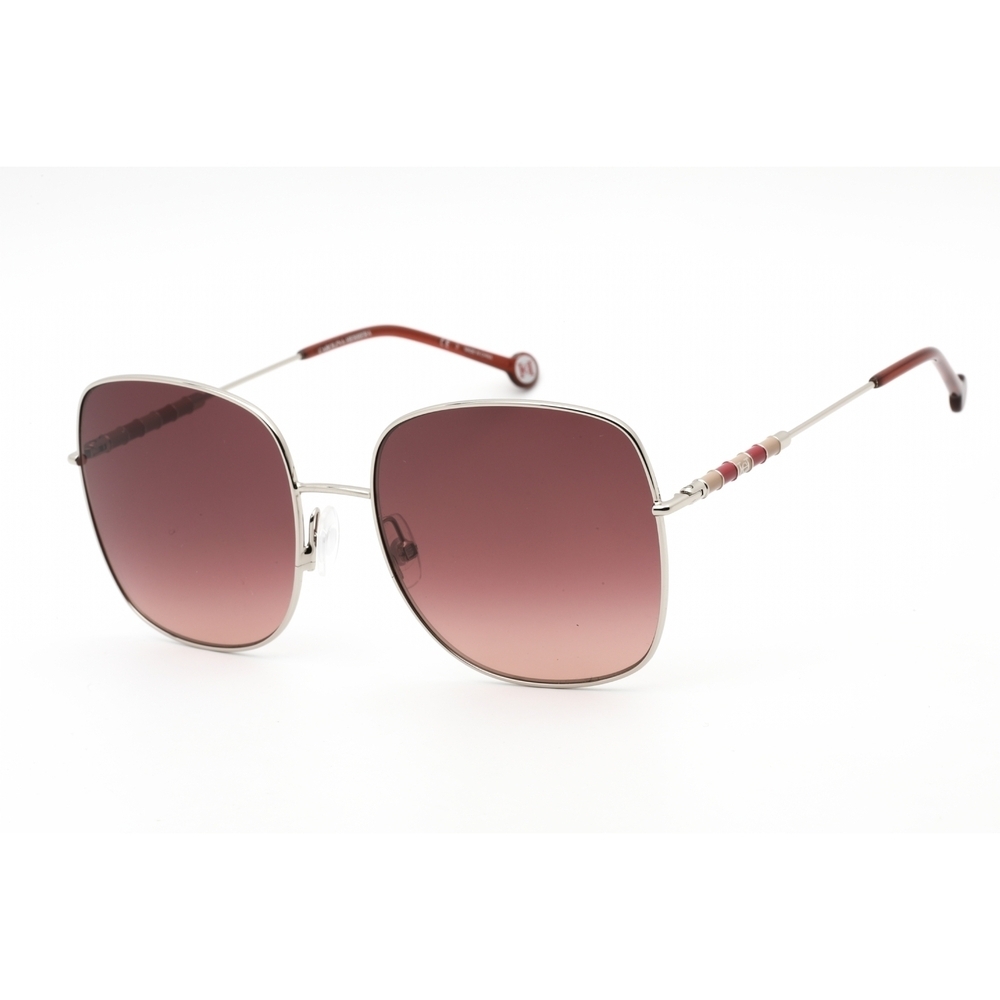 NWT Carolina Herrera CH 0035/S Light Gold Rectangle 59mm Sunglasses